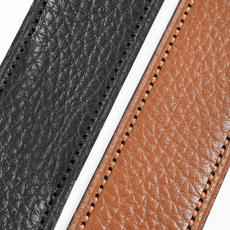 幅3cm ウエスト約73cm~100cmまで ストリンガ(替えベルト) アルチェ 【特許取得縫製の新ステッチ】リバーシブル ネロ(ブラック)×エイコーン