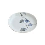 文吉窯　五寸皿（青白磁絵変り）