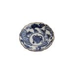萌窯　三寸輪花皿（宝文松竹梅）　九谷焼