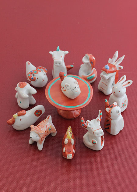 多田利子 十二支（じろやオリジナル）｜置物｜九谷焼のうつわ｜和食器