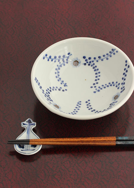 林京子 1点もの 五寸鉢（花つなぎ） 九谷焼｜九谷焼のうつわ｜和食器