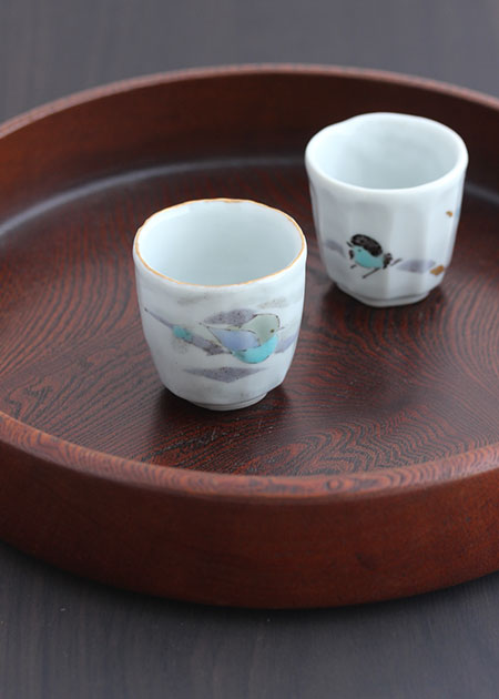 佐藤亮 盃（水鳥）｜酒器｜九谷焼のうつわ｜和食器通販 じろや