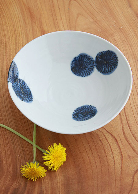 林京子 五.五寸浅鉢（菊）｜九谷焼のうつわ｜和食器通販 じろや