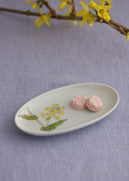 中 憲一 楕円皿（菜の花）｜九谷焼のうつわ｜和食器通販 じろや