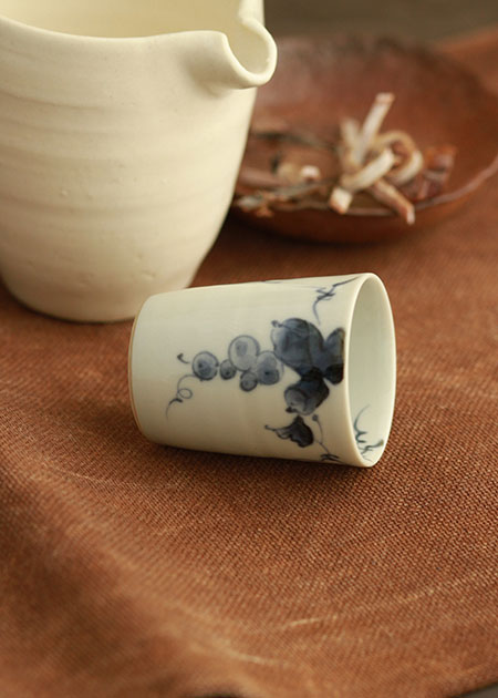 新品九谷染付葡萄葡萄