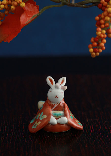 貴重　長谷川風子　蓋物　フタモノ　ウサギ　鳥 長谷川風子さん作品 ウサギの蓋物 陶器収納ボックス 長谷川風子