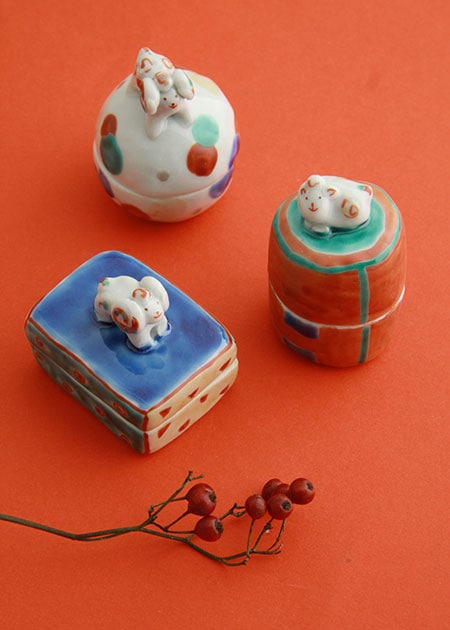 多田利子 陶箱（羊）｜卓上小物｜九谷焼のうつわ｜和食器通販 じろや