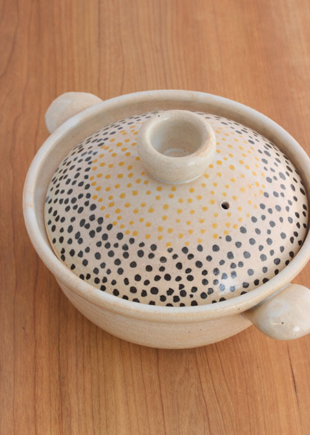 ななかまど 六.五寸土鍋（ドット）｜九谷焼のうつわ｜和食器通販 じろや