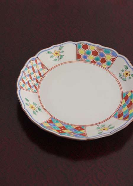 泰山窯 取皿（赤古紋）｜九谷焼のうつわ｜和食器通販 じろや