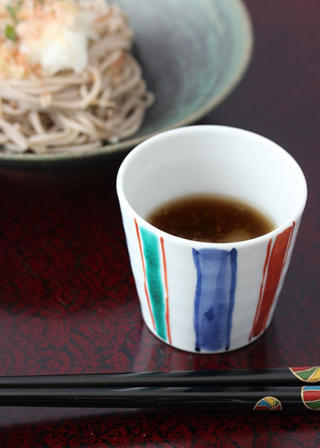 九谷美陶園 そばちょこ（三色十草文様／魯山人写し）｜九谷焼のうつわ