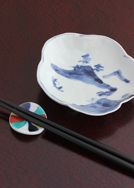 九谷焼　絵皿　染付山水 九谷焼 絵皿 染付山水 楽天市場】九谷焼 16号飾皿 染付山水