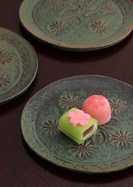 山本芳子 印花タタラ皿（緑釉）｜九谷焼のうつわ｜和食器通販 じろや