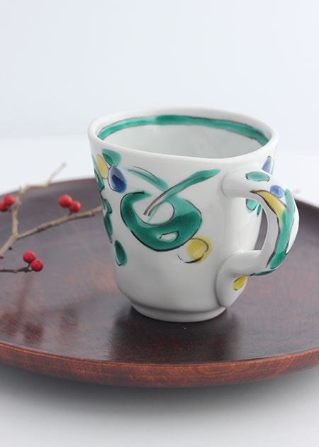 九谷美陶園 マグカップ（ペルシャ唐草文）｜九谷焼のうつわ｜和食器