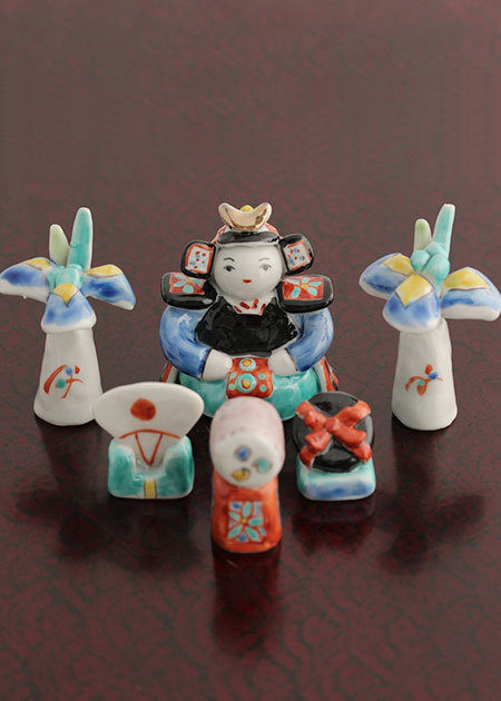 多田利子 「端午の節句シリーズ」 子供五月揃いセット ｜置物｜九谷焼