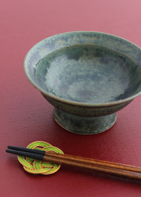 山本芳子 高坏（緑釉）｜九谷焼のうつわ｜和食器通販 じろや