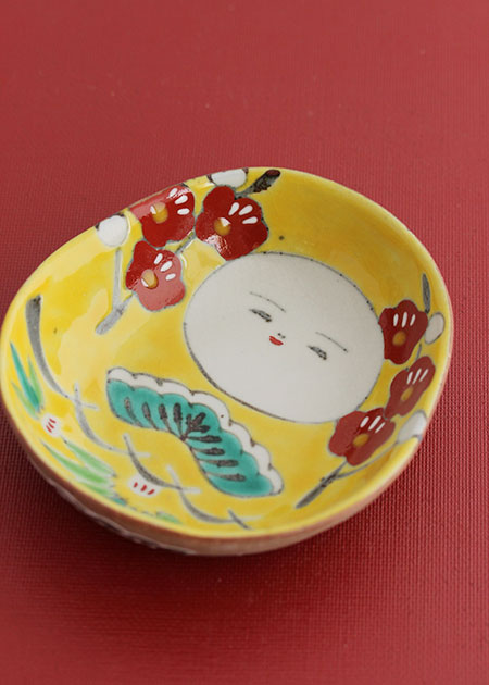 山﨑裕理 加賀姫だるま入れ子鉢（大）｜九谷焼のうつわ｜和食器