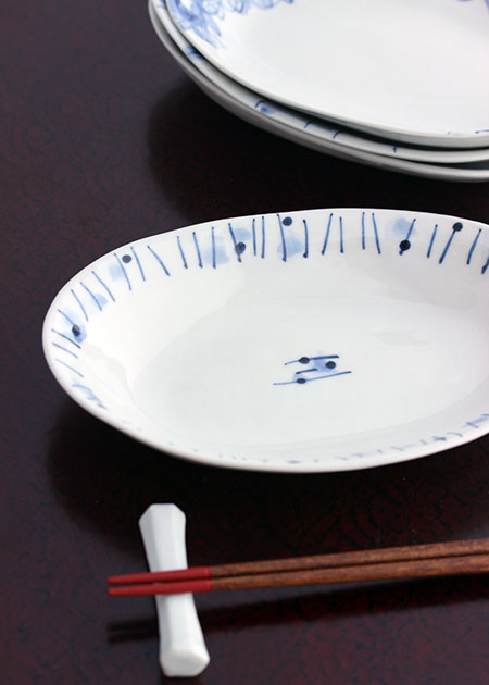 多田鐵男 楕円長皿｜九谷焼のうつわ｜和食器通販 じろや