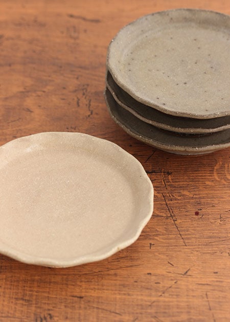 たくまポタリー 7寸 おかず皿 オリーブ 2枚セット たくまポタリー 7寸