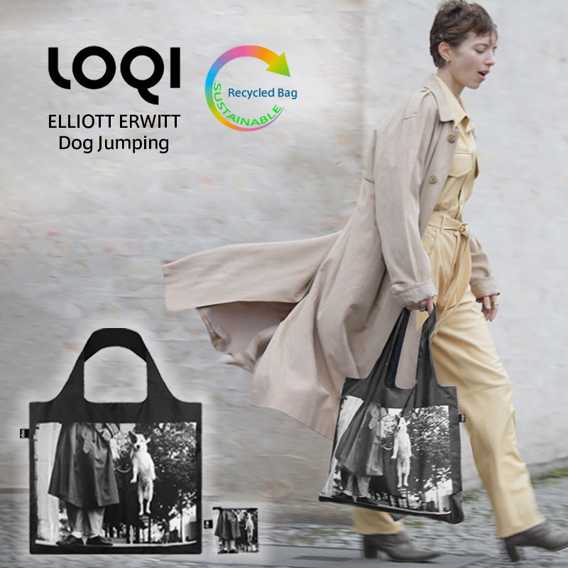 LOQI ローキー ELLIOTT ERWITT ドッグ ジャンピング Magnum Collection エコバッグ