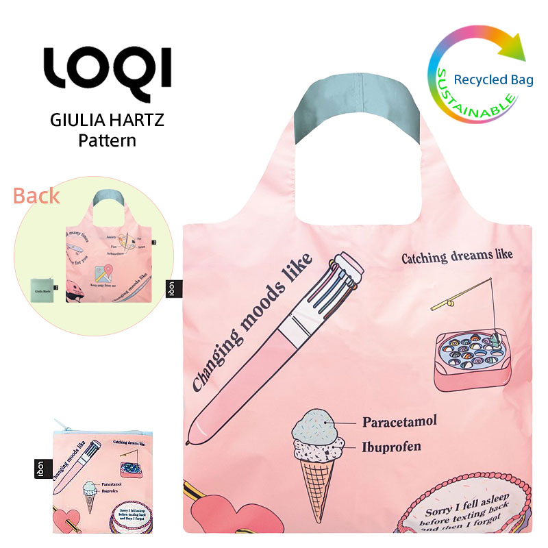 LOQI ローキー GIULIA HARTZ Pattern パターン エコバッグ 