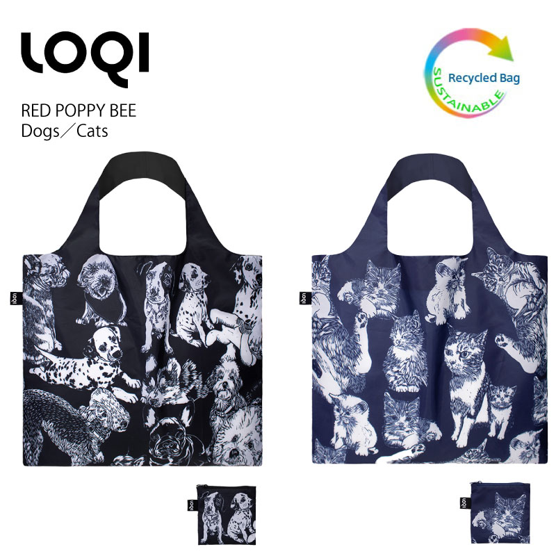 LOQI ローキー RED POPPY BEE Dogs Cats 犬 猫 エコバッグ バッグ