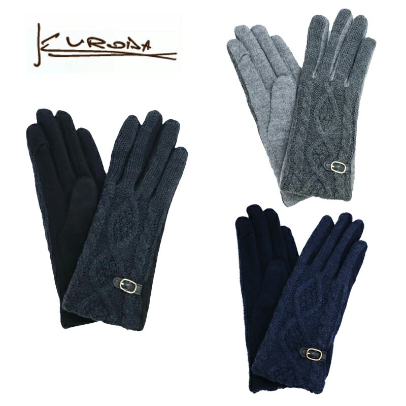 kuroda クロダ ベルテッドケーブルジャージグローブ タッチパネル対応 レディース 手袋