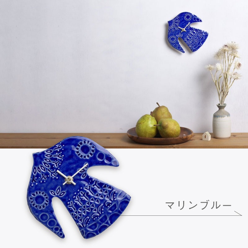 Junko Nakamura×SUGY JAPAN 掛け時計 幸せを運ぶ Happy bird clock