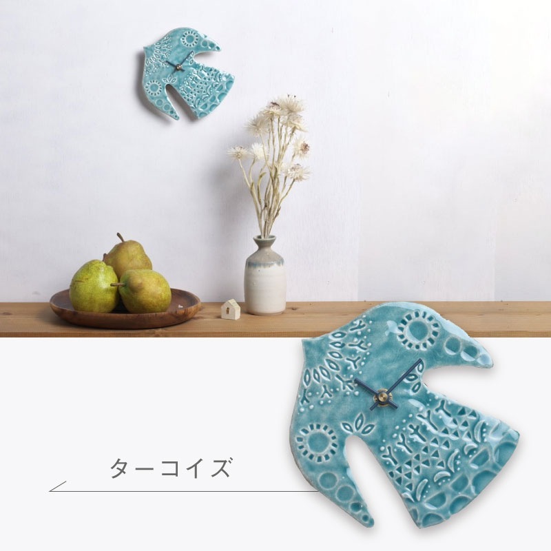 Junko Nakamura×SUGY JAPAN 掛け時計 幸せを運ぶ Happy bird clock