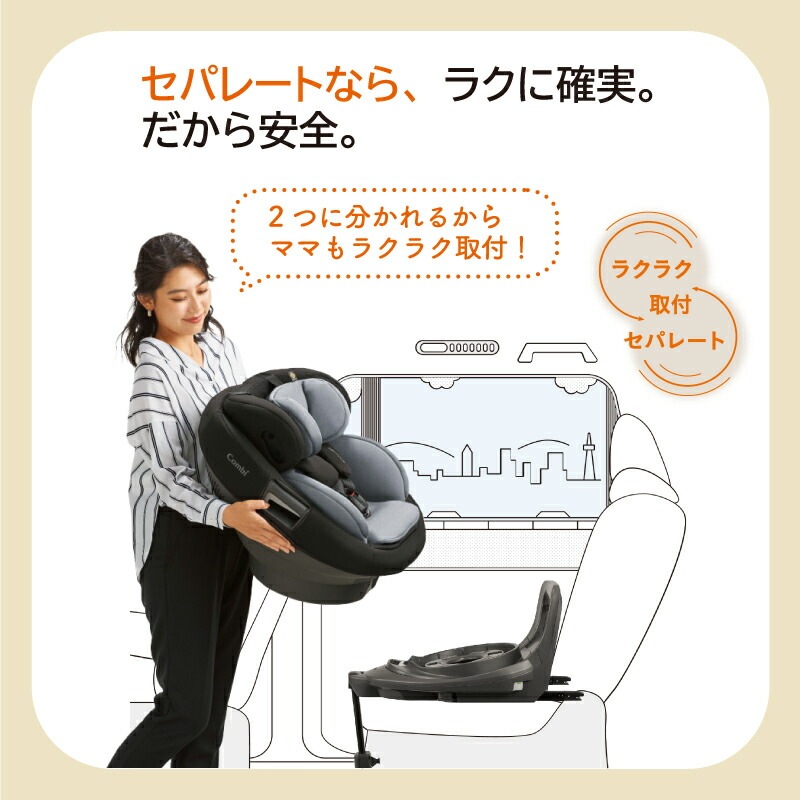 コンビ THE S ISOFIX エッグショック ZC-720 チャイルドシート ザ エス ホワイトレーベル