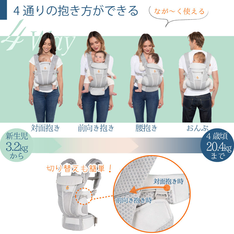 エルゴ オムニ ブリーズ Ergo Baby Carrier ミッドナイトブルー