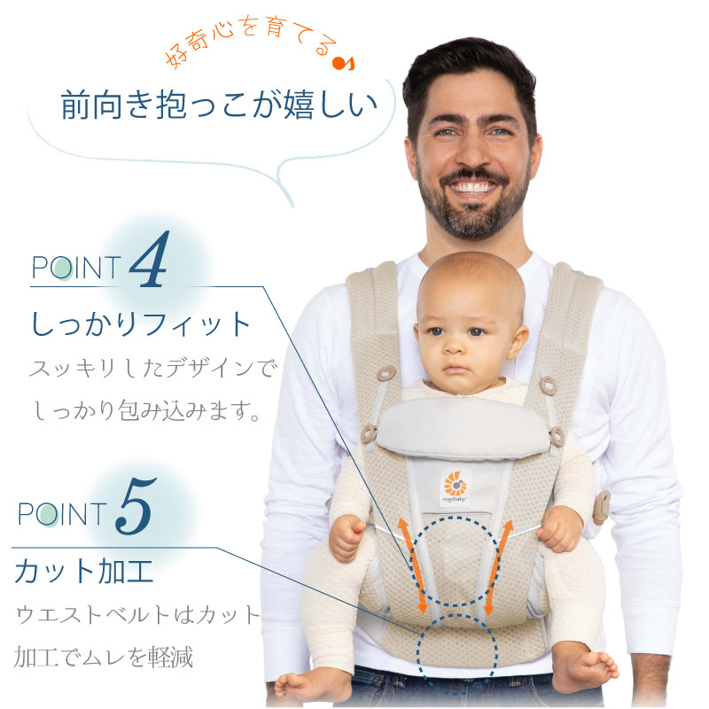 エルゴ オムニ ブリーズ Ergo Baby Carrier ミッドナイトブルー