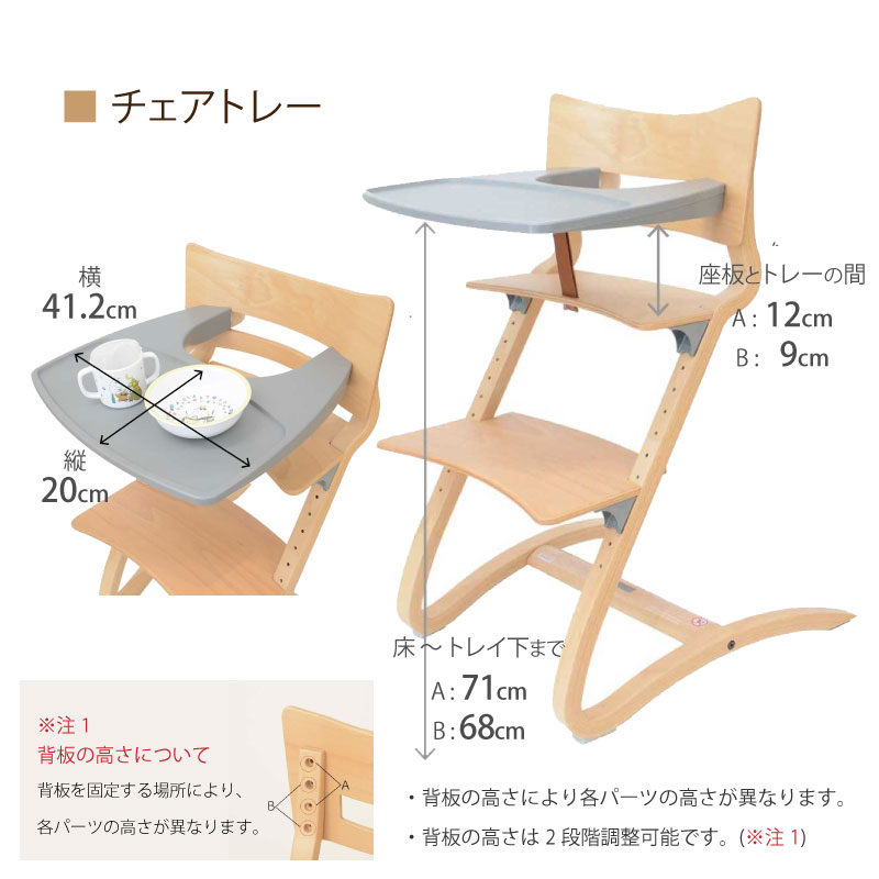 リエンダー Leander ハイチェア+セーフティバー+トレー3点セット