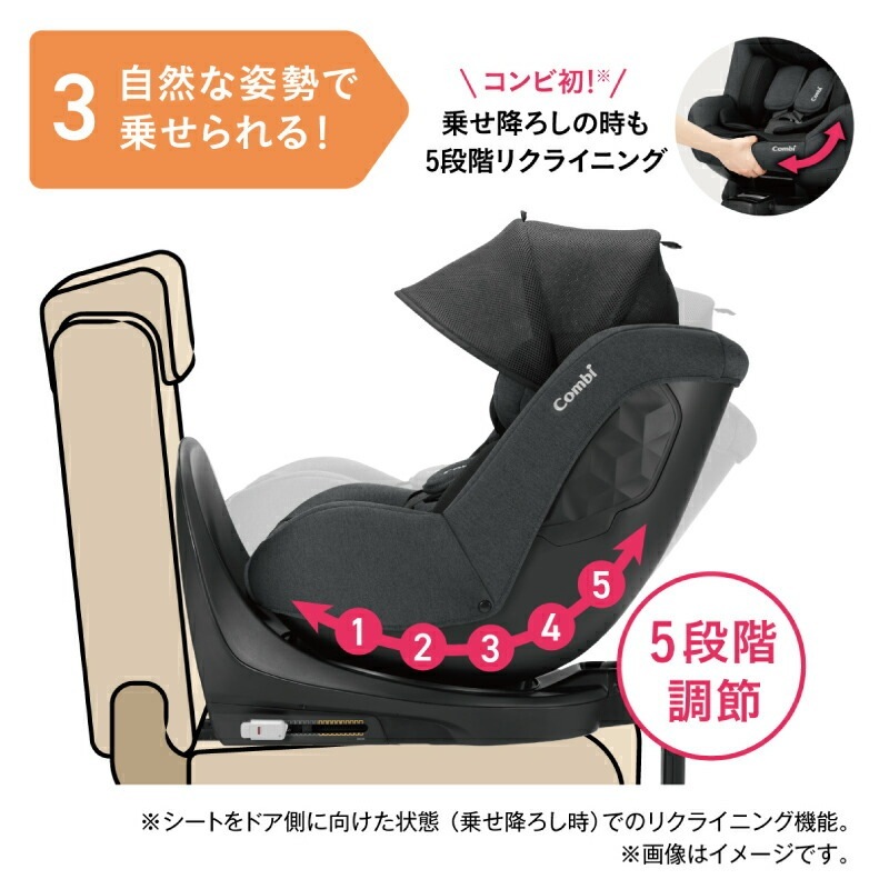 コンビ クルムーヴ R129 エッグショック CA サンシェード付き ISOFIX