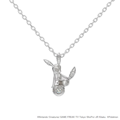 ケイウノ　ブラッキー　シルバー　ネックレス ポケモン】ブラッキー&モンスターボール ネックレス アクセサリー |GIV