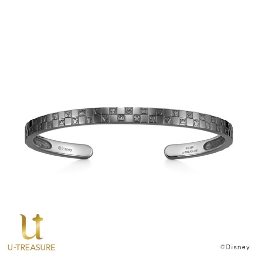 キングダム ハーツ】モノグラム バングル ダブル シルバー (ブラック