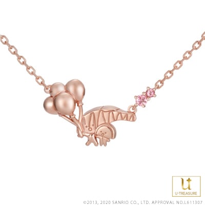 ★限定品★ どこでもいっしょ ピンクゴールドコーティング シルバーネックレス きりみちゃん】ネックレス シルバー(ピンクゴールドコーティング