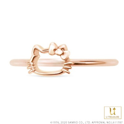 ハローキティ】指輪 リング K14ローズゴールド アクセサリー【Hello
