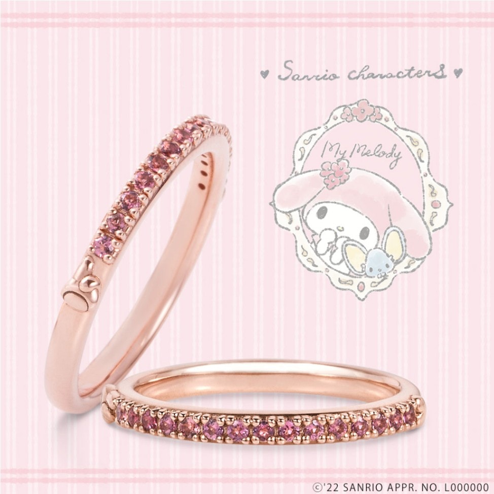 ポムポムプリン グッズ 指輪 ハーフエタニティリング ポムポムプリン グッズ 指輪 ハーフエタニティリング