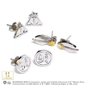ڥϥ꡼ݥåDeathly Hallows/Golden Snitch/Platform Stud Earring Set