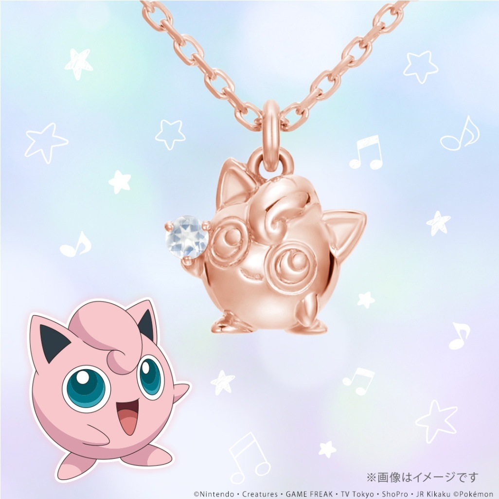 ポケモン】プリン ネックレス ムーンストーンVer. シルバー（ピンク