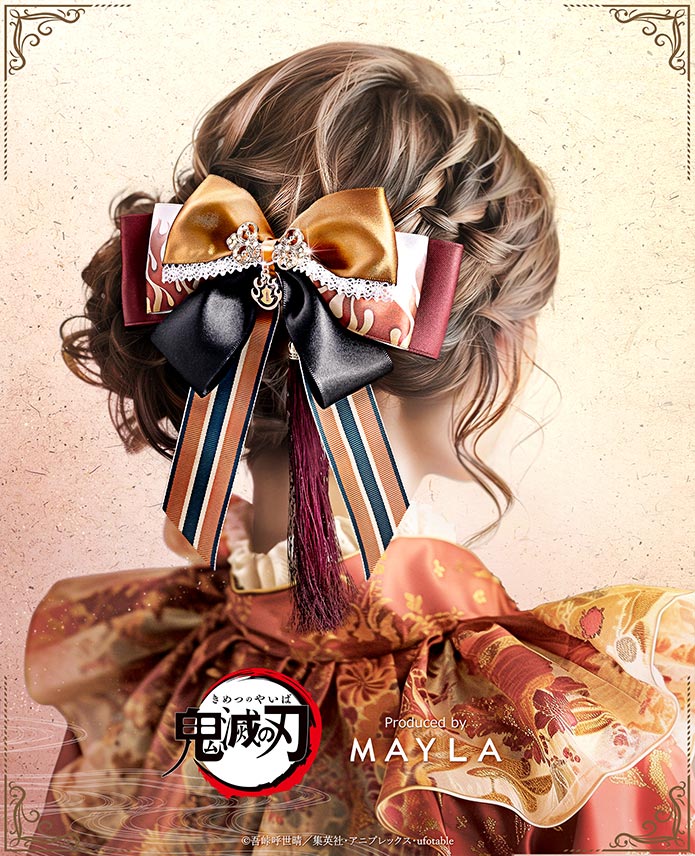 鬼滅の刃 ×MAYLA　鍔 デザイン ピアス　煉獄 杏寿郎 鬼滅の刃】 MAYLA マイラ アイコニック イヤオブジェ ～鍔