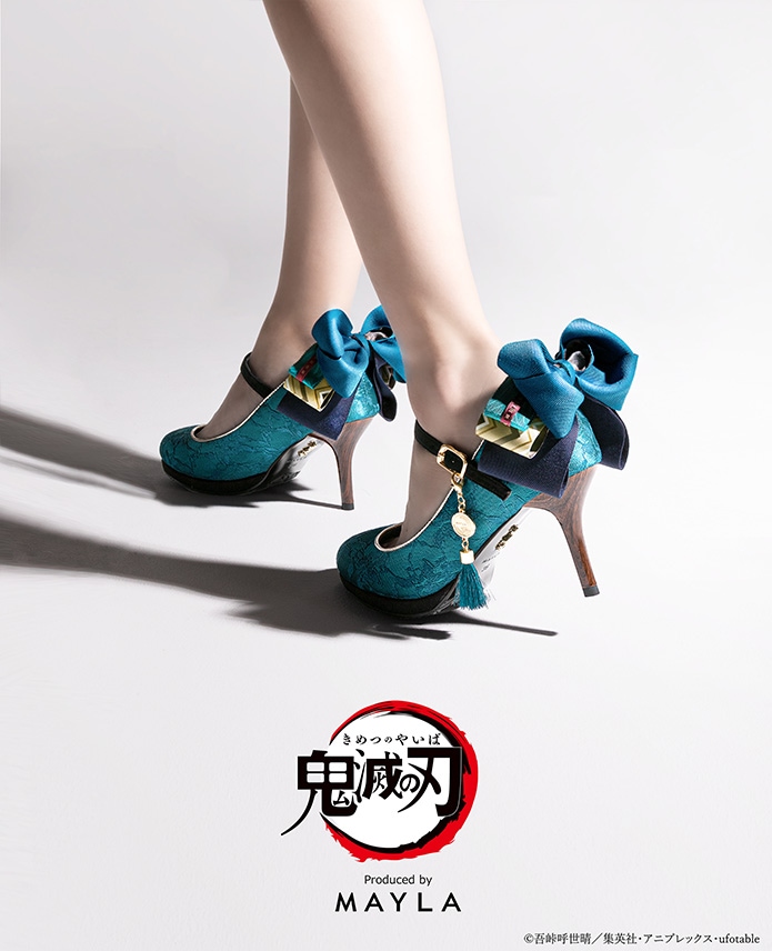 ☆★☆MAYLA 鬼滅の刃コラボ パンプス 嘴平伊之助 未使用新品☆★☆ 鬼滅の刃】MAYLA マイラ アイコニック シューズオブジェ パンプス 嘴平