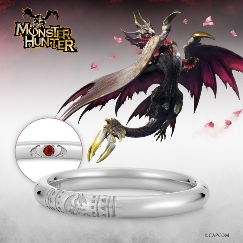 モンスターハンター】 ハンターの指輪 メル・ゼナ プラチナ ユニ