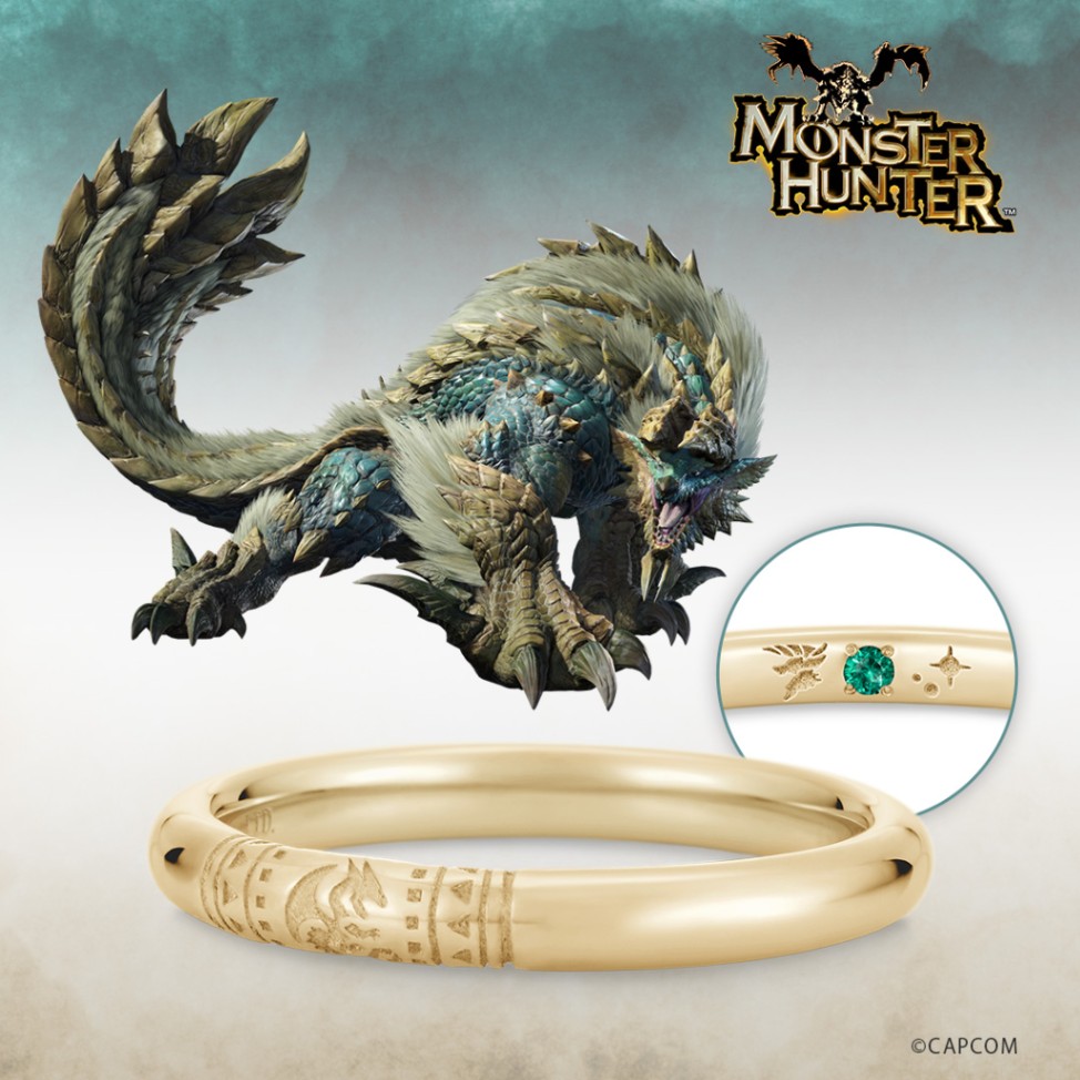 モンスターハンター】 ハンターの指輪 ジンオウガ K18イエローゴールド