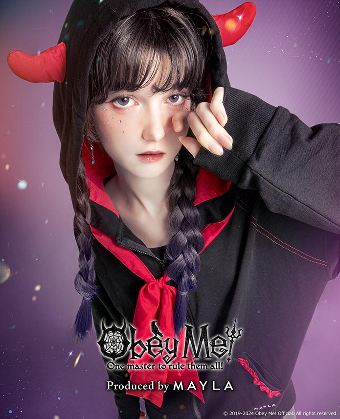 Obey Me! オベイミー! MAYLA アイコニック フーディ ベルフェ Obey Me!】MAYLA マイラ オベイミー! アイコニック フーディ Belphegor