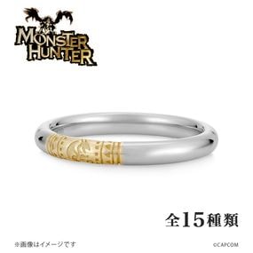 【モンスターハンター】 ハンターの指輪 プラチナ×K18イエローゴールド ユニセックス|モンスターハンター