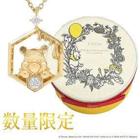 【ディズニー】 くまのプーさん ネックレス シルバー（イエローゴールドコーティング） レディース 数量限定品|ディズニー