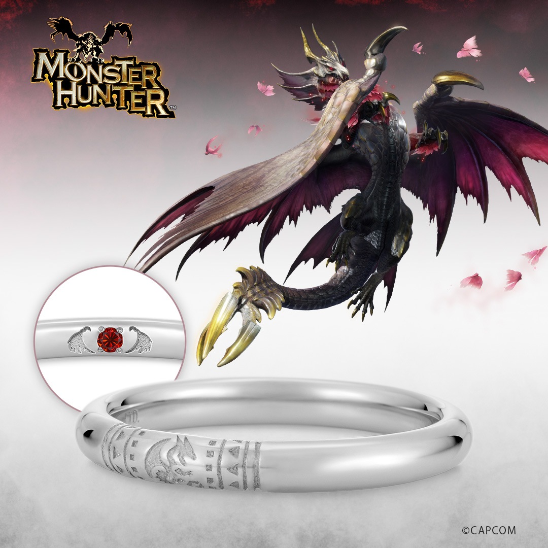 モンスターハンター】 ハンターの指輪 メル・ゼナ プラチナ ユニ