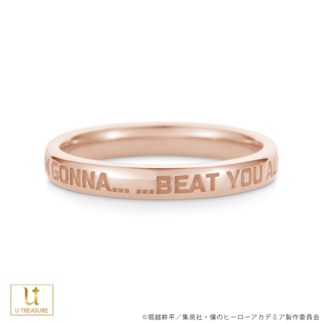 僕のヒーローアカデミア】メッセージリング 爆豪勝己 シルバー（ピンク
