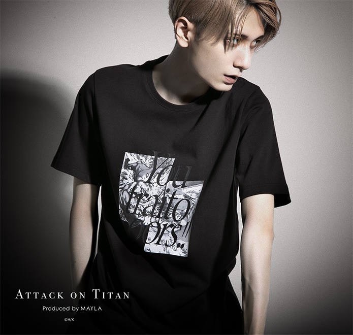 進撃の巨人】MAYLA マイラ 追憶の黒いTシャツ10 ユニセックス
